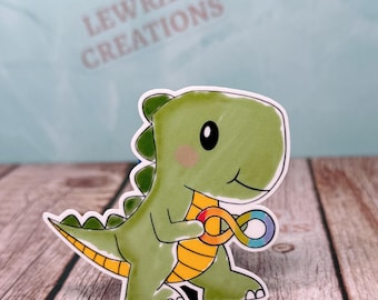 Neurodiversity Awareness Dinosaur Vinyl Sticker, Autism Advocacy, ADHD Support, Neurodivergent Gift