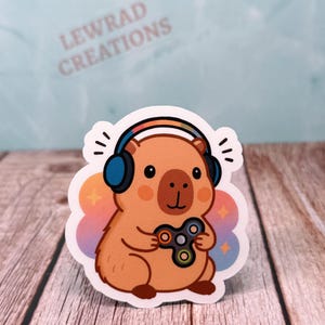 Capybara Fidget Sticker, Sensory Seeker Decal, ADHD Autism Neurodivergent Gift