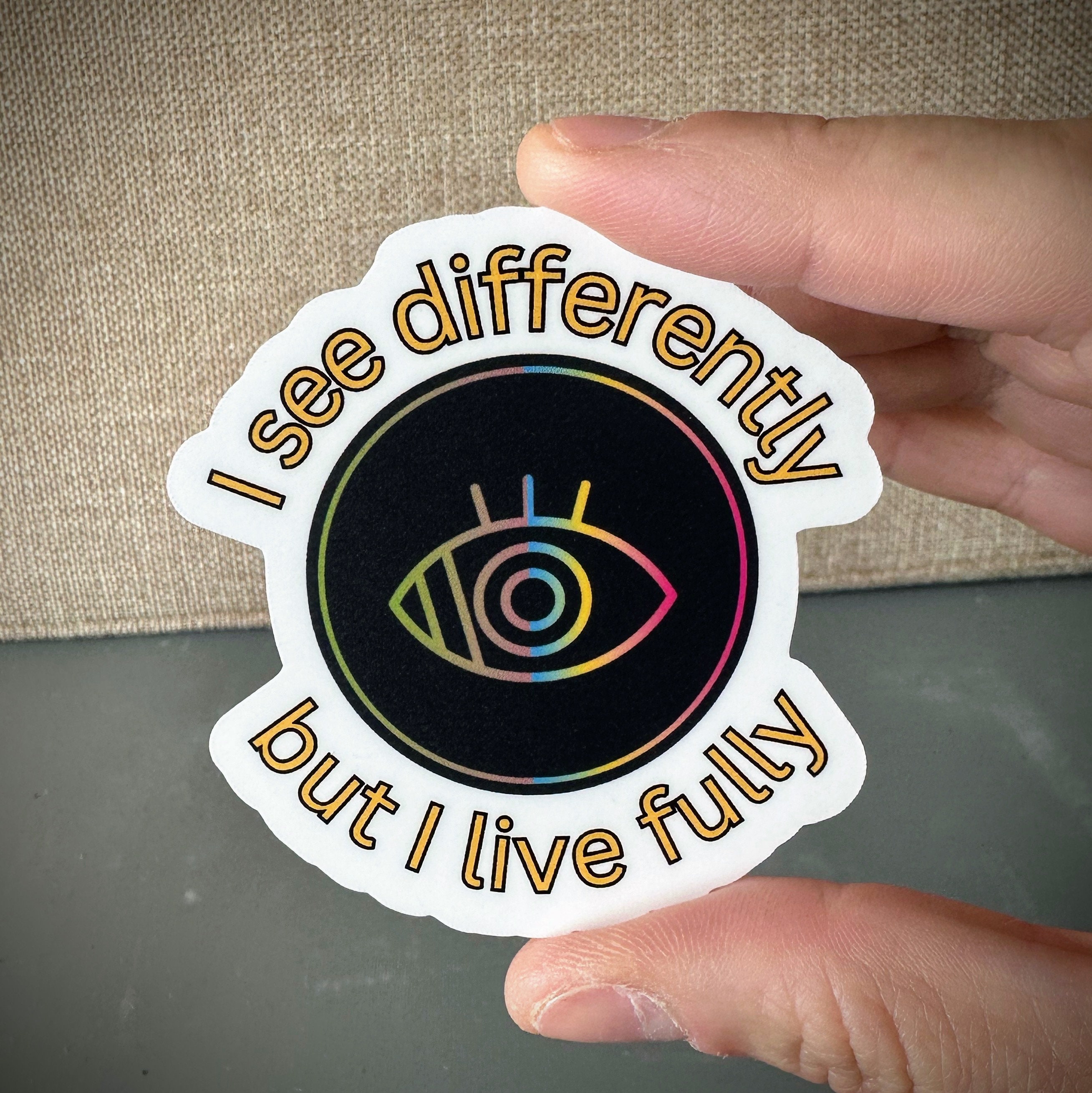 Low Vision Advocacy Vinyl Sticker, Blind or Visually Impaired ...
