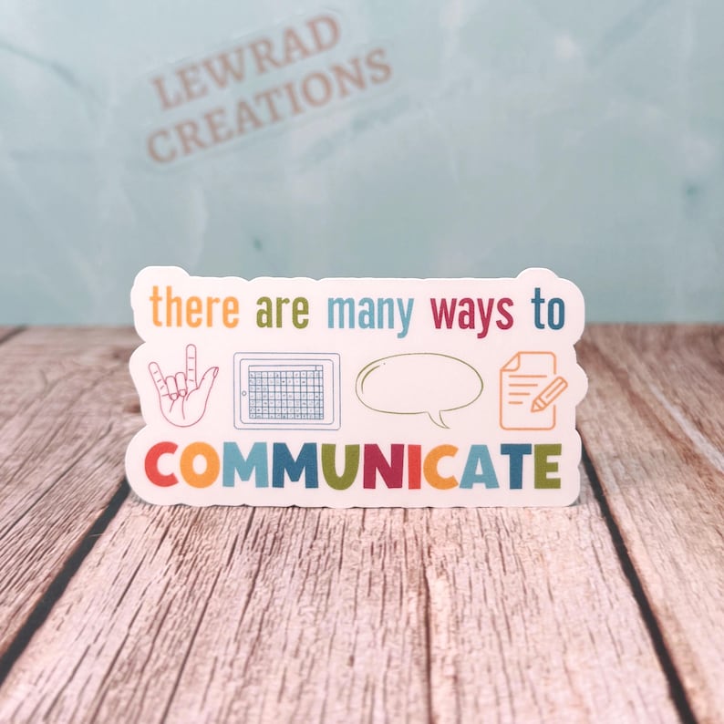 Communication Sticker Design Communication Advocacy Sticker for Slps, Therapists, Special Education ...