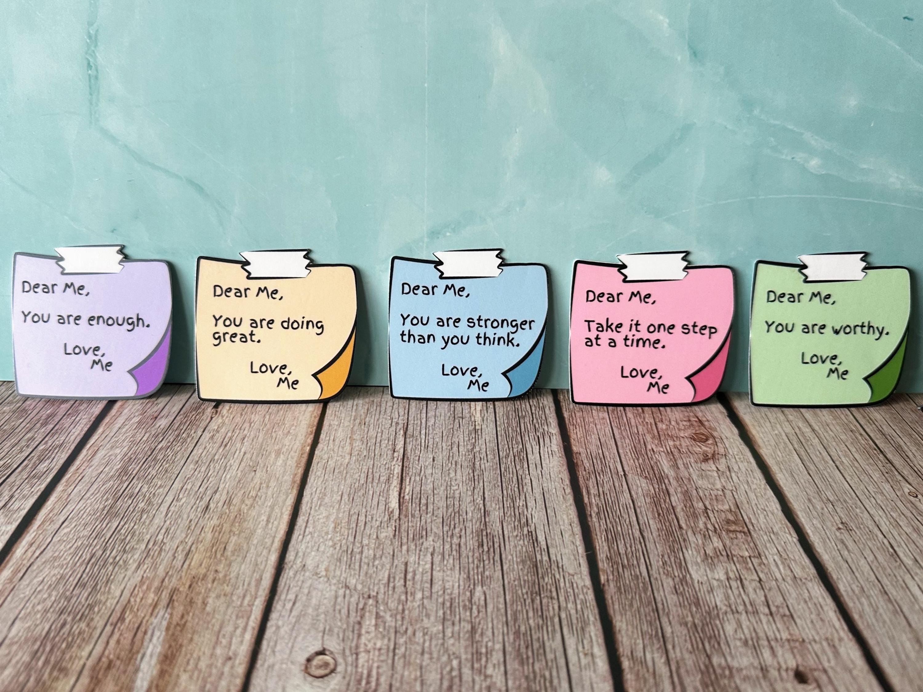 Self Love Affirmation Vinyl Sticker 5 Pack, Motivational Notes, Mental ...
