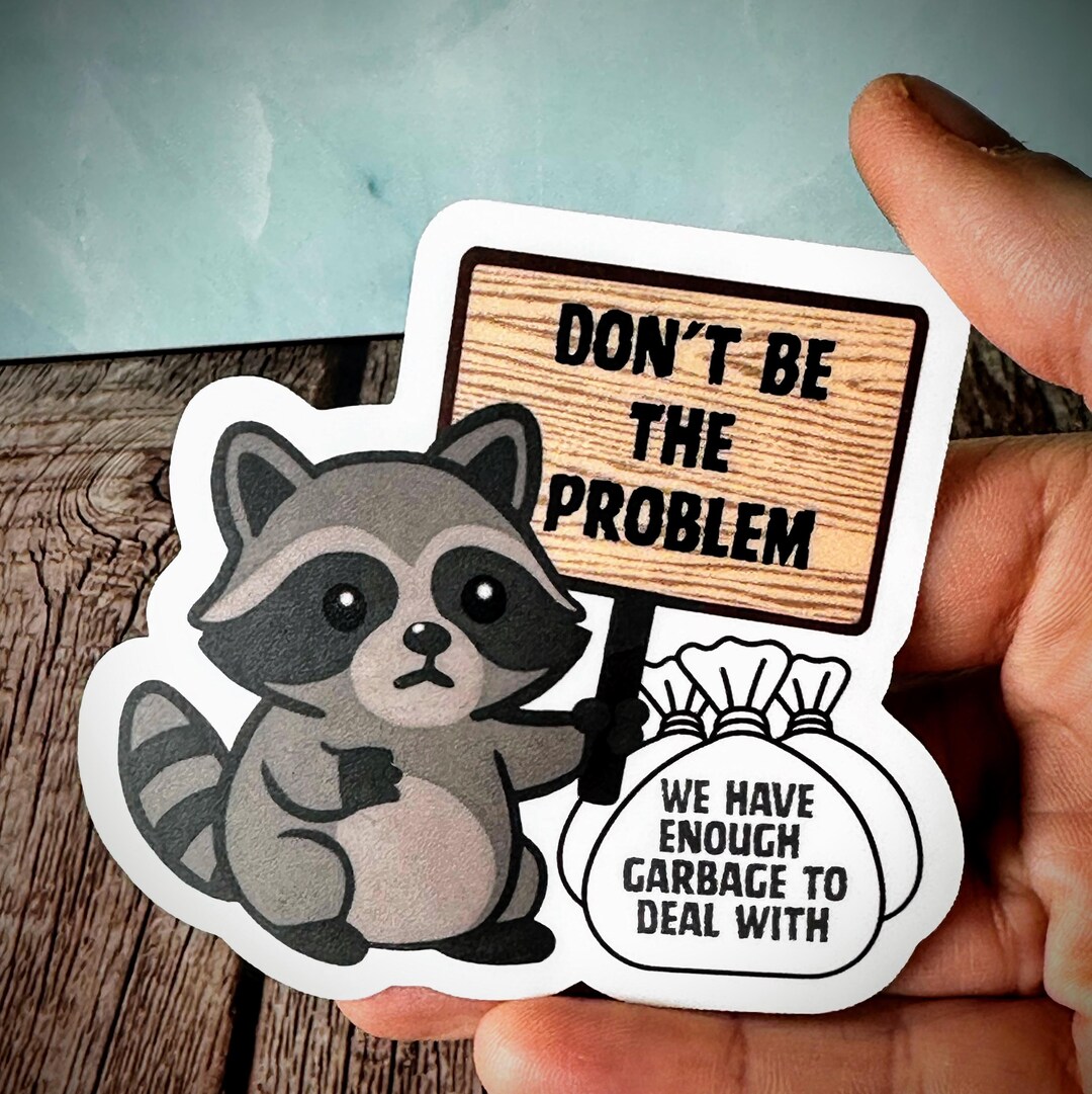 Don’t Be the Problem Vinyl Sticker for Activists, Sassy Raccoon ...