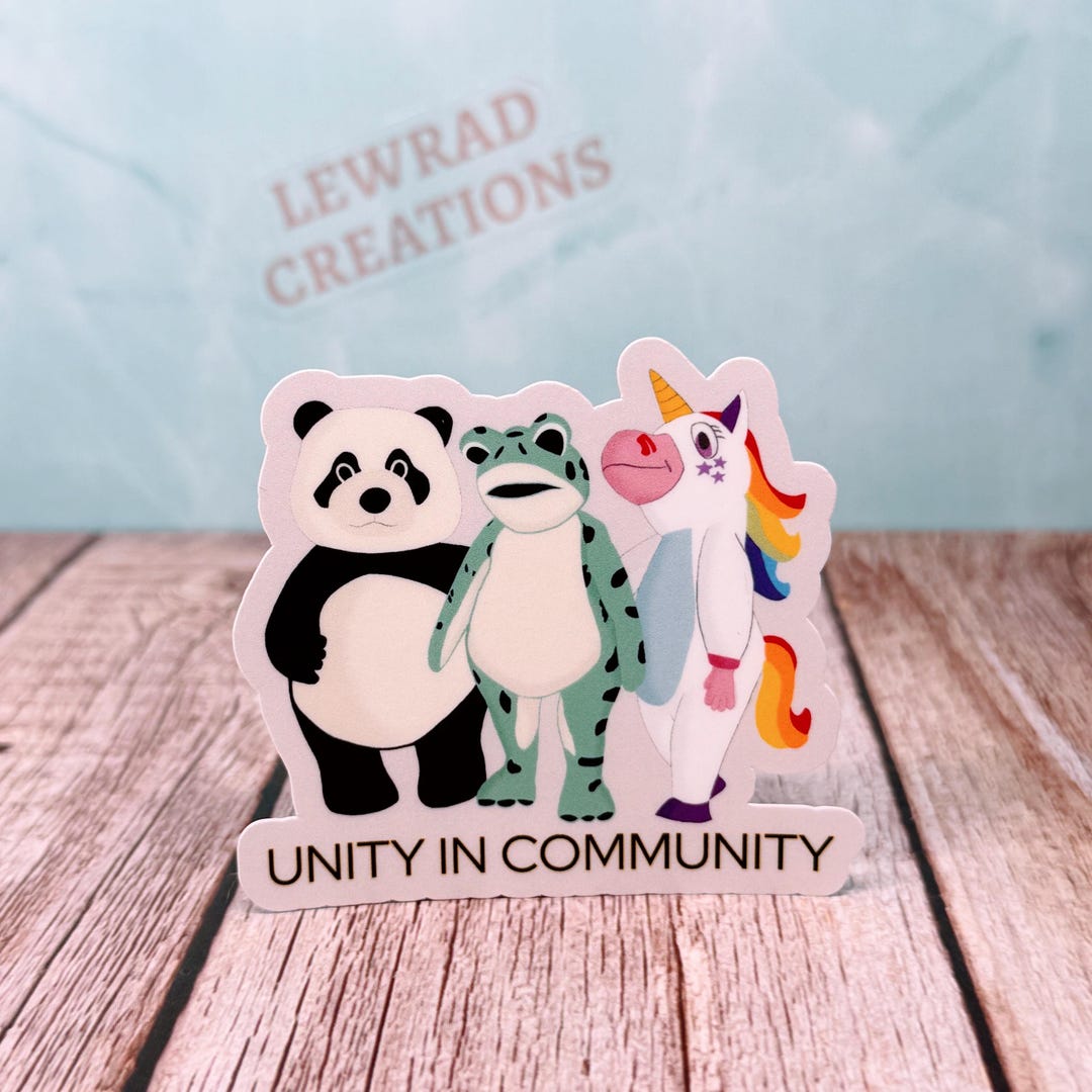 Community Unity Sticker Unity in Community Sticker, Solidarity Vinyl Decal, Inclusive Activism ...