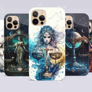 Libra Zodiac Sign Phone Case Astrology Case for iPhone 14 Pro 13 12 11 Samsung S22 S21 S20 Plus S9 S10 Samsung A12 A13 A50 A51 A52 A53