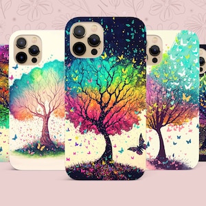 Butterfly phone case painting aesthetic case for iPhone 14 Pro 13 12 11 Samsung S22 S21 S20 Plus S10 Samsung A50 A51 A52 A53 Pixel 7