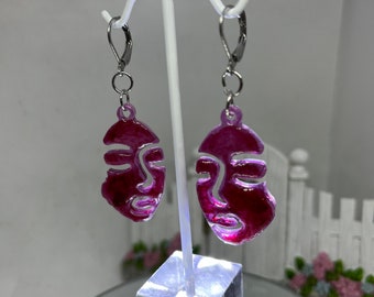 Beautiful face profiles! green or purple resin lightweight lovelies!