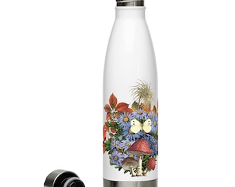 October Native Plants and Pollinators Stainless Steel Water Bottle
