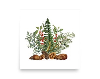 December Bouquet Print