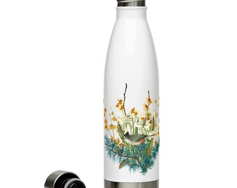 January Native Plants and Pollinators Stainless Steel Water Bottle