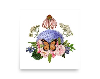 August Bouquet Print