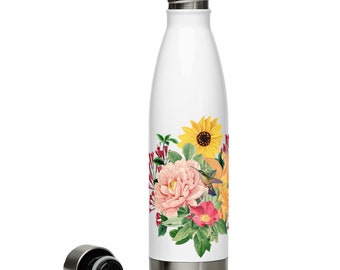 June Native Plants and Pollinators Stainless Steel Water Bottle