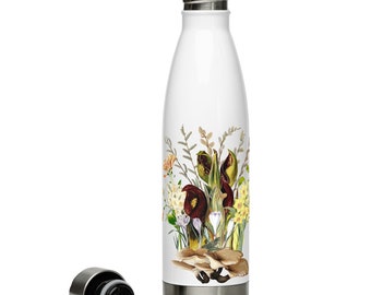 March Native Plants and Pollinators Stainless Steel Water Bottle