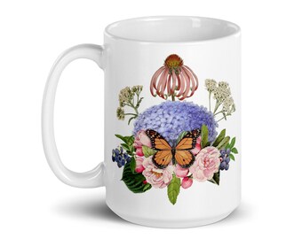 August Native Plant & Pollinator Bouquet Mug