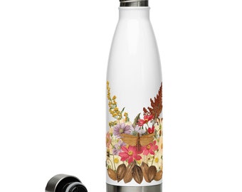 September Native Plants and Pollinators Stainless Steel Water Bottle