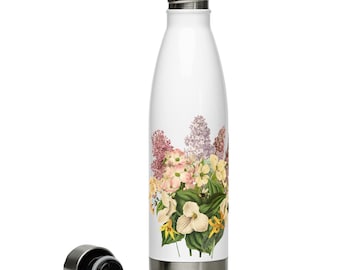 May Native Plants and Pollinators Stainless Steel Water Bottle