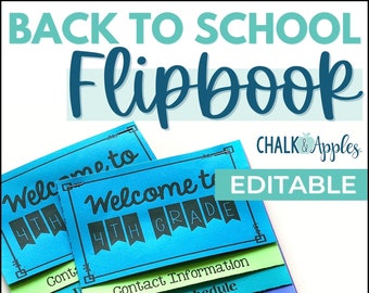 Back to School Flipbook for Meet the Teacher Night - Editable Parent Handbook