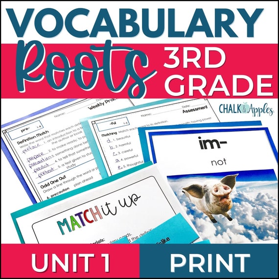 3rd Grade Vocabulary UNIT 1 Greek & Latin Root Words PRINT - Etsy 3rd Grade Vocabulary UNIT 1 Greek & Latin Root Words PRINT - Etsy