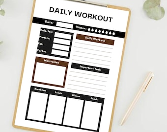 Fitness Planner, Health Planner, Wellness Journal, Instant Download, Digital Workout Tracker, Workout Planner, Fitness Journal, Self Care