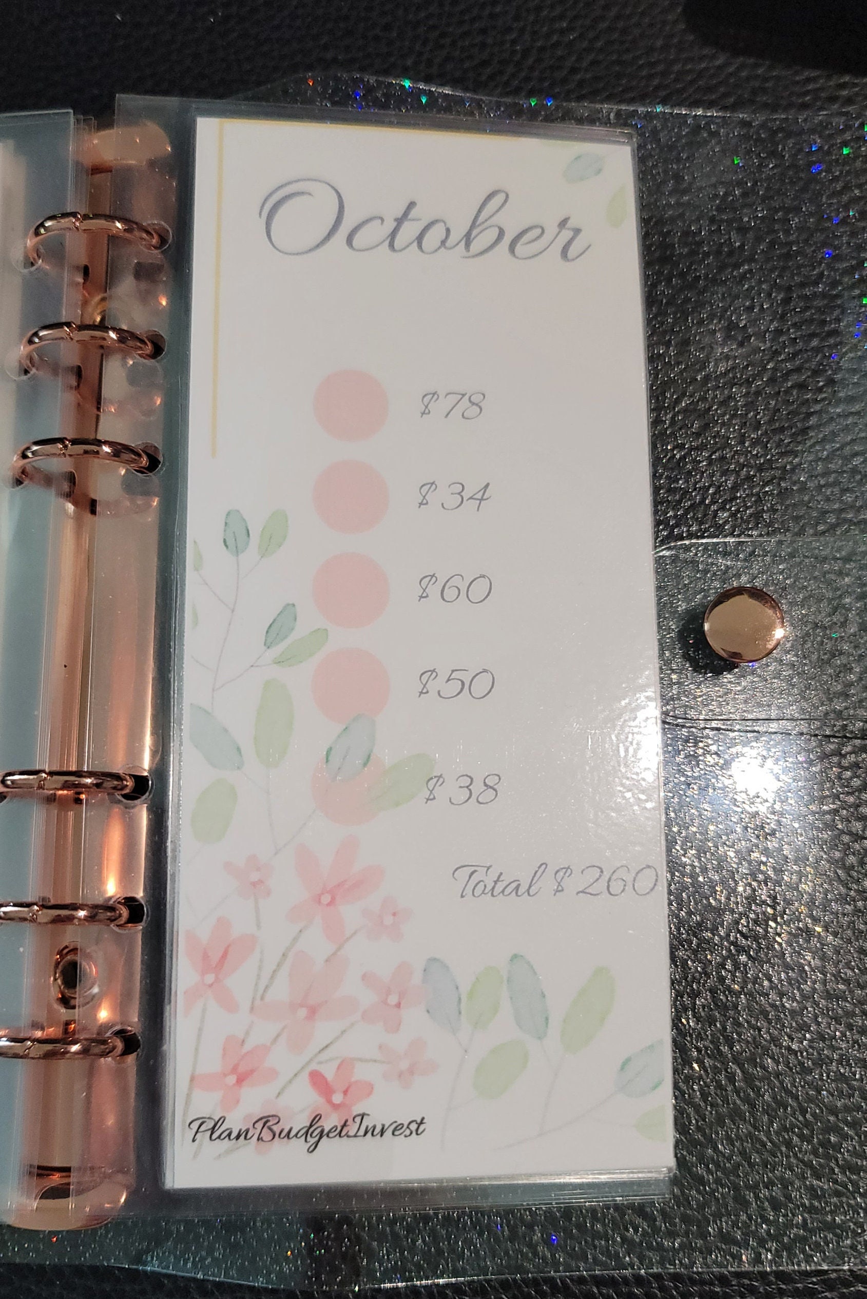 A6 Glitter Binder With 2.5K Saving Challenge Etsy
