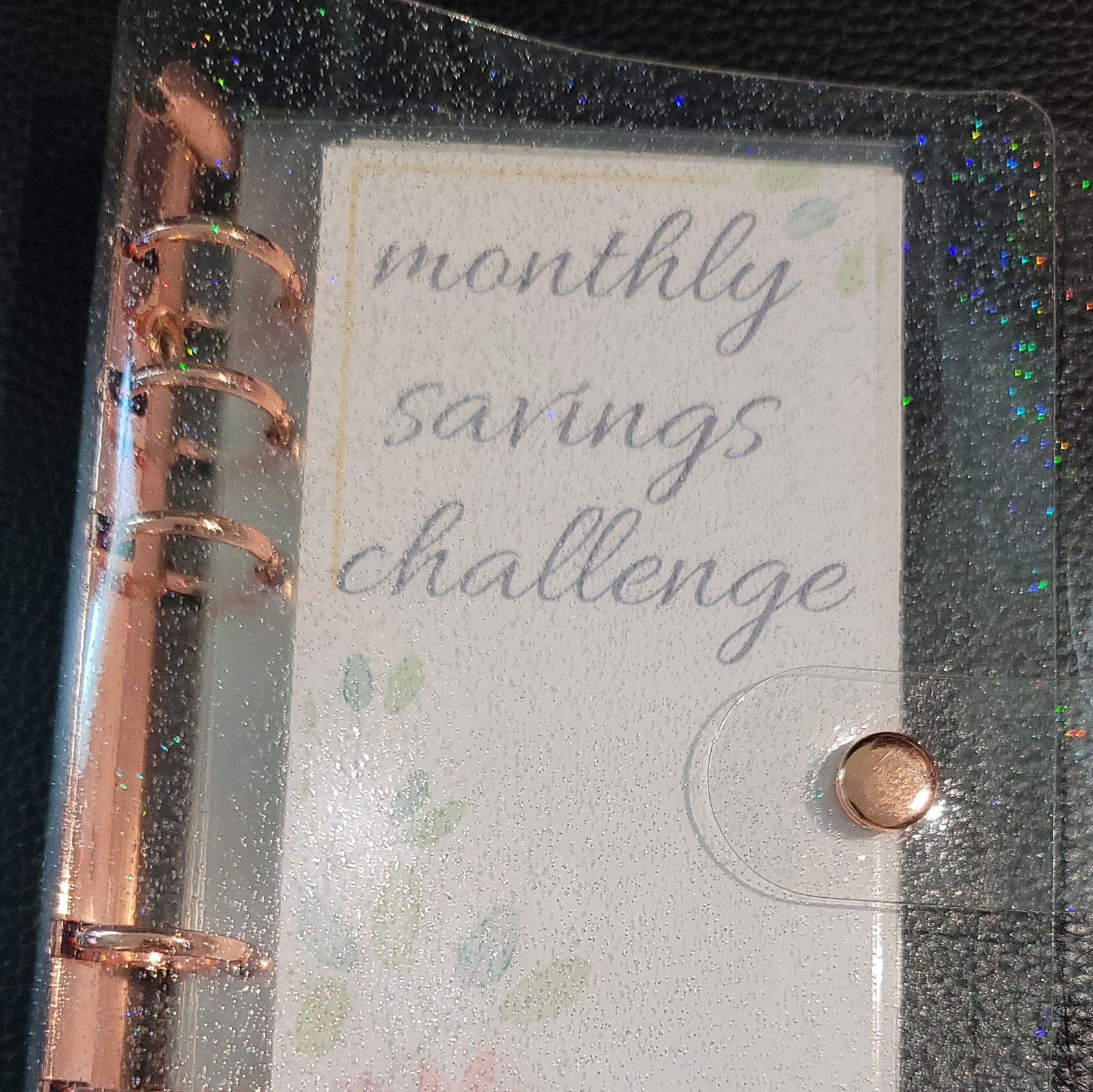A6 Glitter Binder With 2.5K Saving Challenge Etsy