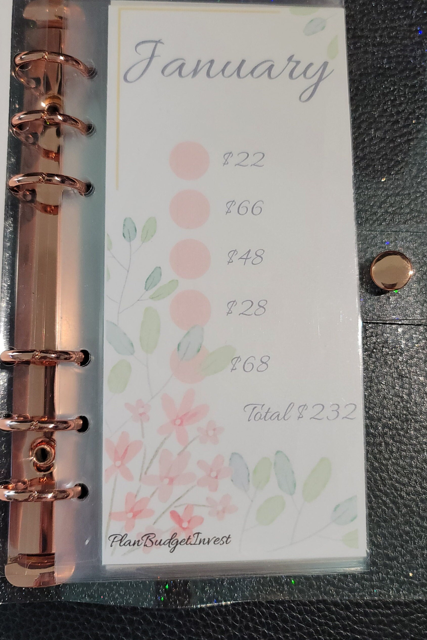 A6 Glitter Binder With 2.5K Saving Challenge Etsy