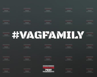Vinyl sticker car sticker anti climate adhesive VAG FAMILY