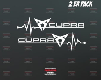 Vinyl Sticker Autoaufkleber Cupra Love 2er Pack