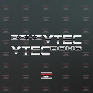 Vinyl sticker car sticker DOHC VTEC