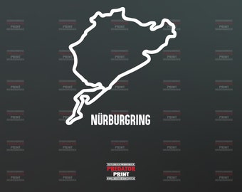 Autocollant en vinyle pour voiture, piste de course du Nürburgring