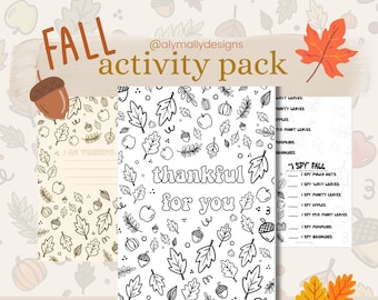 Fall Activity Pack & Coloring Sheets