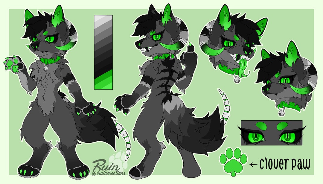 Custom Furry Reference Sheet - Etsy