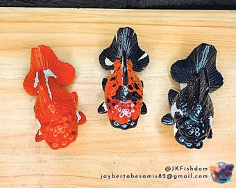 Handmade Oranda Goldfish Figurine - Bring a Splash of Whimsy to Your Home Decor!