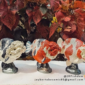 Handmade Ranchu Goldfish Figurine - Bring a Splash of Whimsy to Your Home Decor!