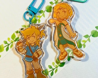 Wild Era Acrylic Keychains - Breath Tears Kingdom Elf Link Zelda Inspired Charms