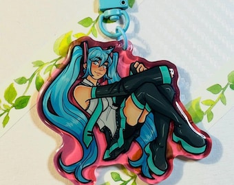 Hatsune Miku Keychain - Vocaloid Anime Acrylic Charm