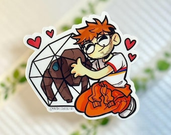 Grace Rocky Hug Vinyl Sticker - Chibi Hail Mary Inspired Sticker