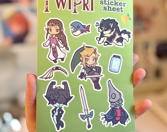 Twilight Game Sticker Sheet - Zelda Princess Anime Inspired