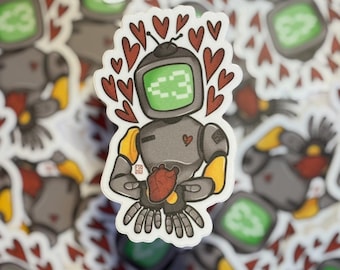 Lovestruck Robot Sticker