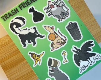 Trash Friends Vinyl Sticker Sheet