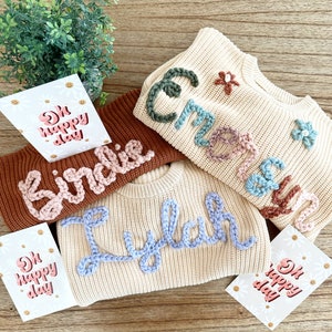 Personalized Hand Embroidered Baby Name Sweater for Babies, Toddlers & Kids image 6