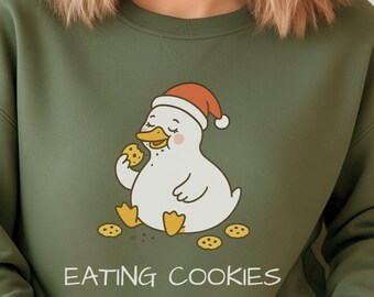 Christmas Pregnancy Announcement Shirt, Couples Baby Reveal Ideas, Pregnant Mom Sweater, Pregnant Eating for Two Sweatshirt, Father Figure