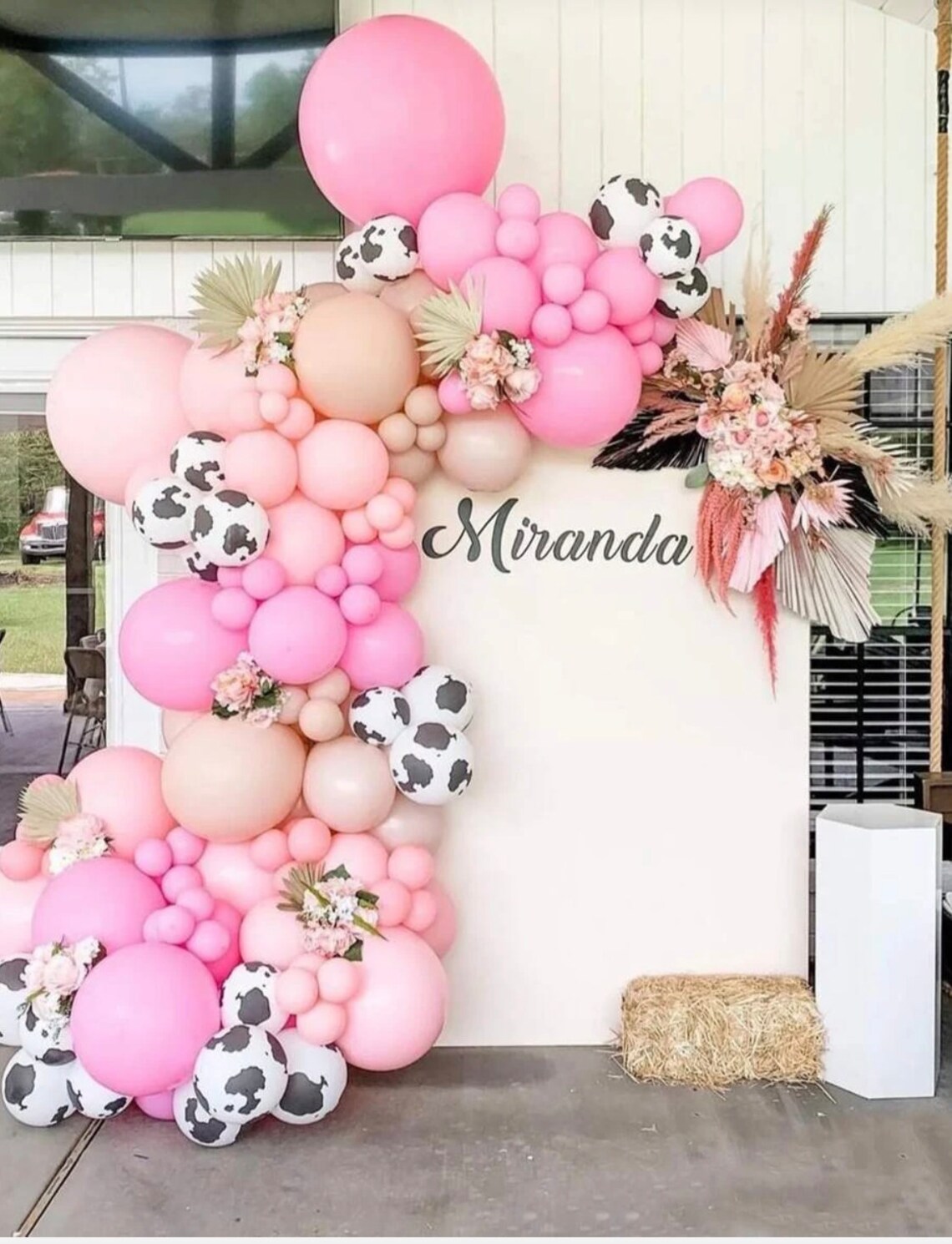 Cow Print Balloon Arch