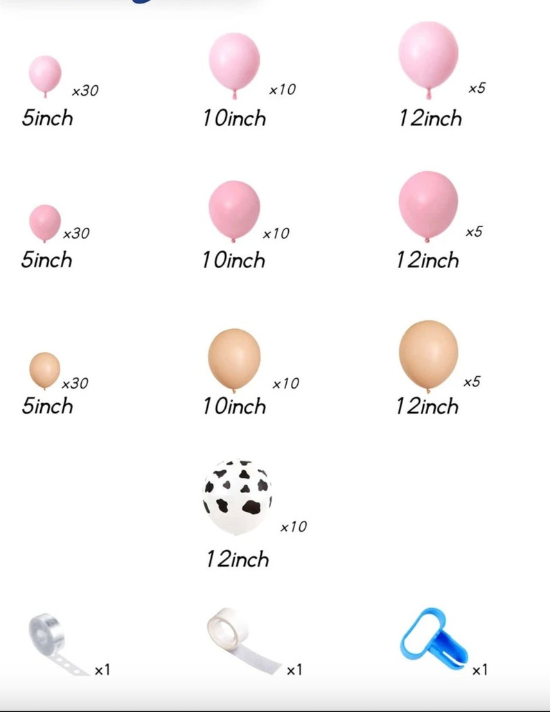 Pink and cow print balloon arch etsy