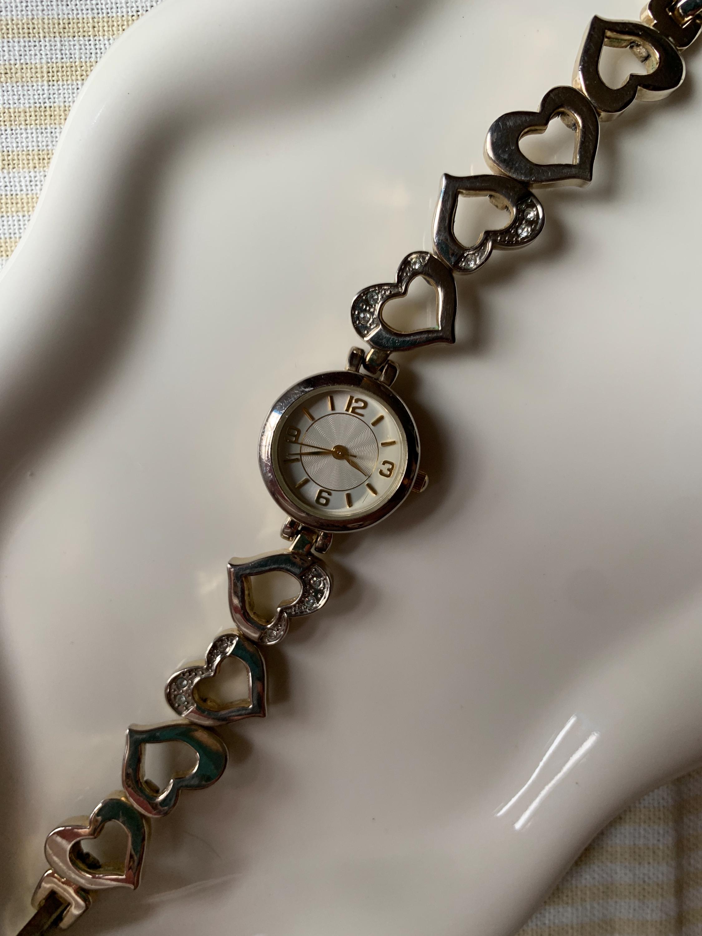 Vintage Christian Benet Watch Women\'s iced out Christian Benet Women White Dial Blue Gem Stone Band 19mm  main image 2