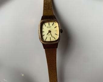 NWT! Gruen Vintage Gold Women\'s Watch with Crystal Accents Black & Gold Gruen Quartz Watch | Gold-tone Gruen Ladies  main image 4