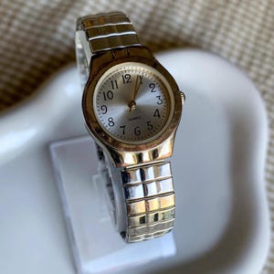 Vintage Two-tone Quartz Ladies Watch - New Battery!