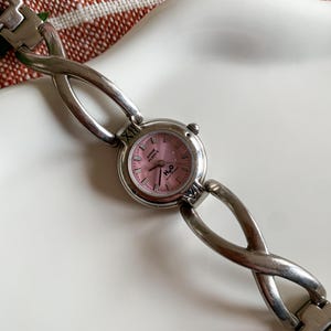 Vintage Dainty Silver Watch Pink - Etsy display picture 2