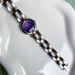 Fossil big tic ladies silver tone purple watch NEW BATTERY Machine Big Tic 41MM Stainless Steel Watch - FS6155 - Fossil main image 2