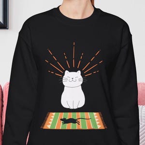 Cat Lover Gift, Crewneck Sweatshirt, Funny Cat Sweater, Holiday Gift, Girlfriend Gift, Gift for Him, Unisex Cat Sweatshirt, Cute Cat Design