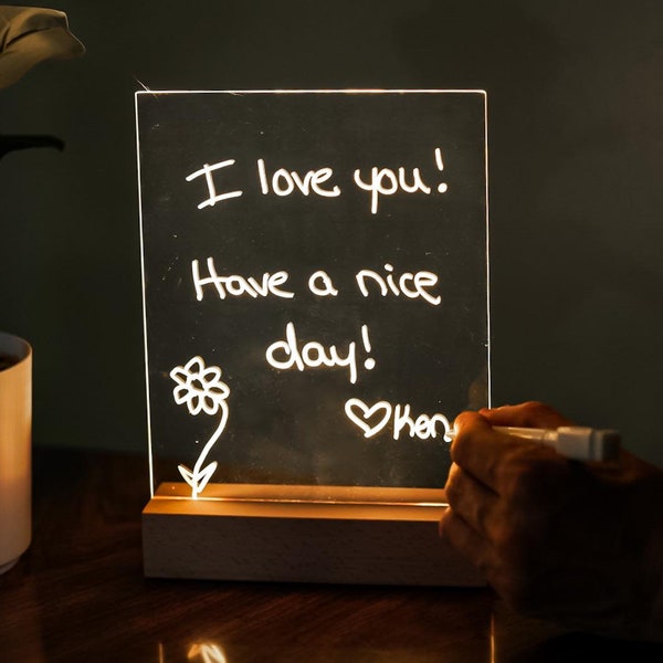 Custom Message Night Light / DIY Night Light /  Note board Night Light  / Personalized Bedroom Led Light / Love Note Light / LED Night Light